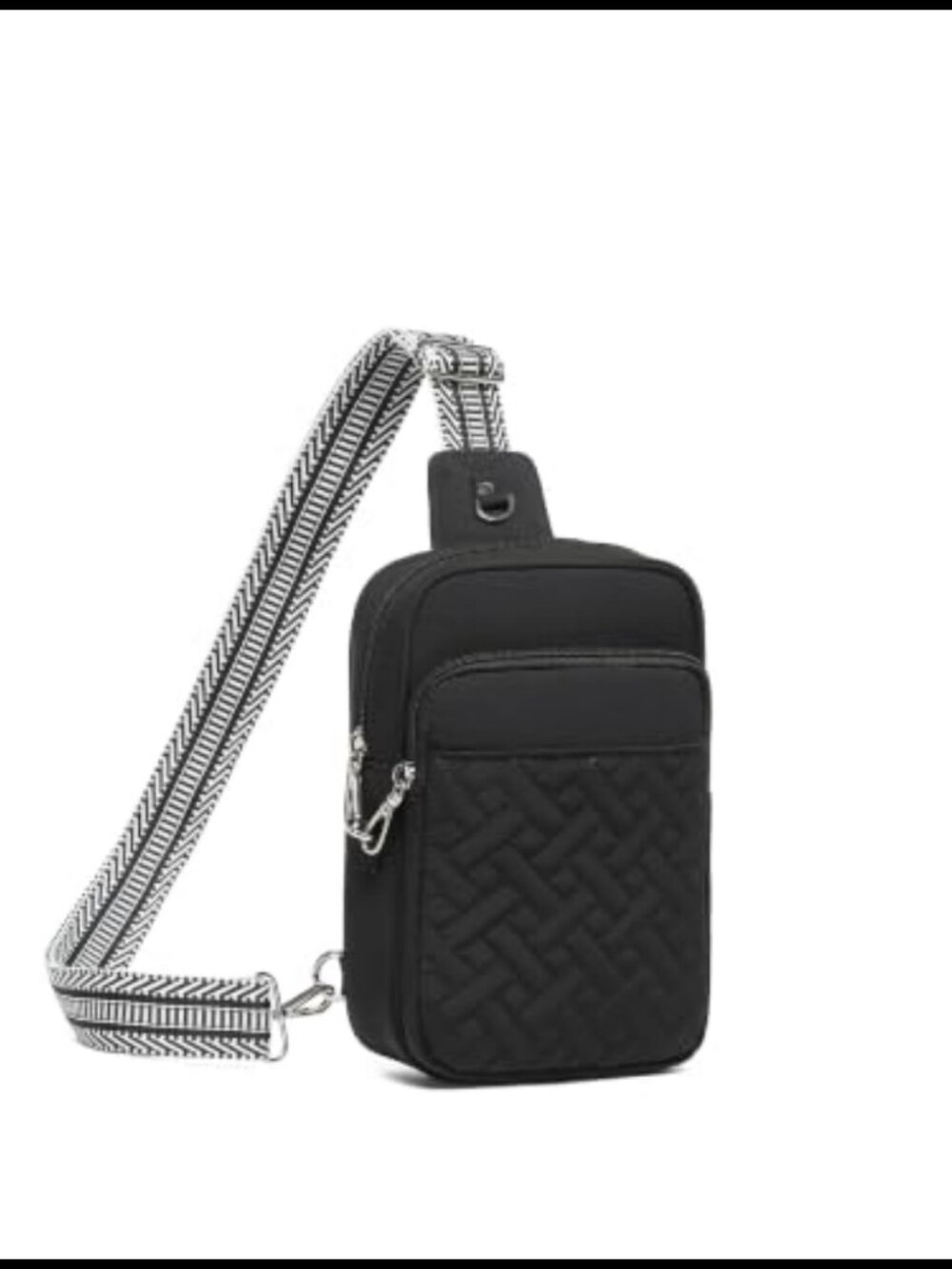 Small Anti Theft Sling Bag RFID Blocking Crossbody Travel Purse Quilted Nylon